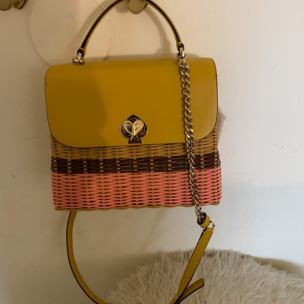 Kate Spade Romy Wicker&Leather Medium Bag